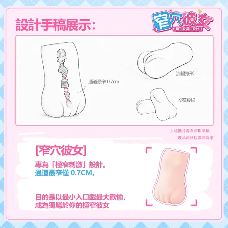 奢姬 窄穴彼女 男用自慰器 0.7公分超窄入口飛機杯 仿真陰道成人用品 product image 3