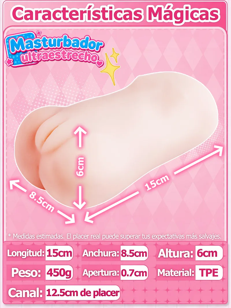 SHEJITOYS Masturbador Masculino con Entrada Ultraestrecha de 0.7 cm y Vagina Artificial para Hombres male adult toy product