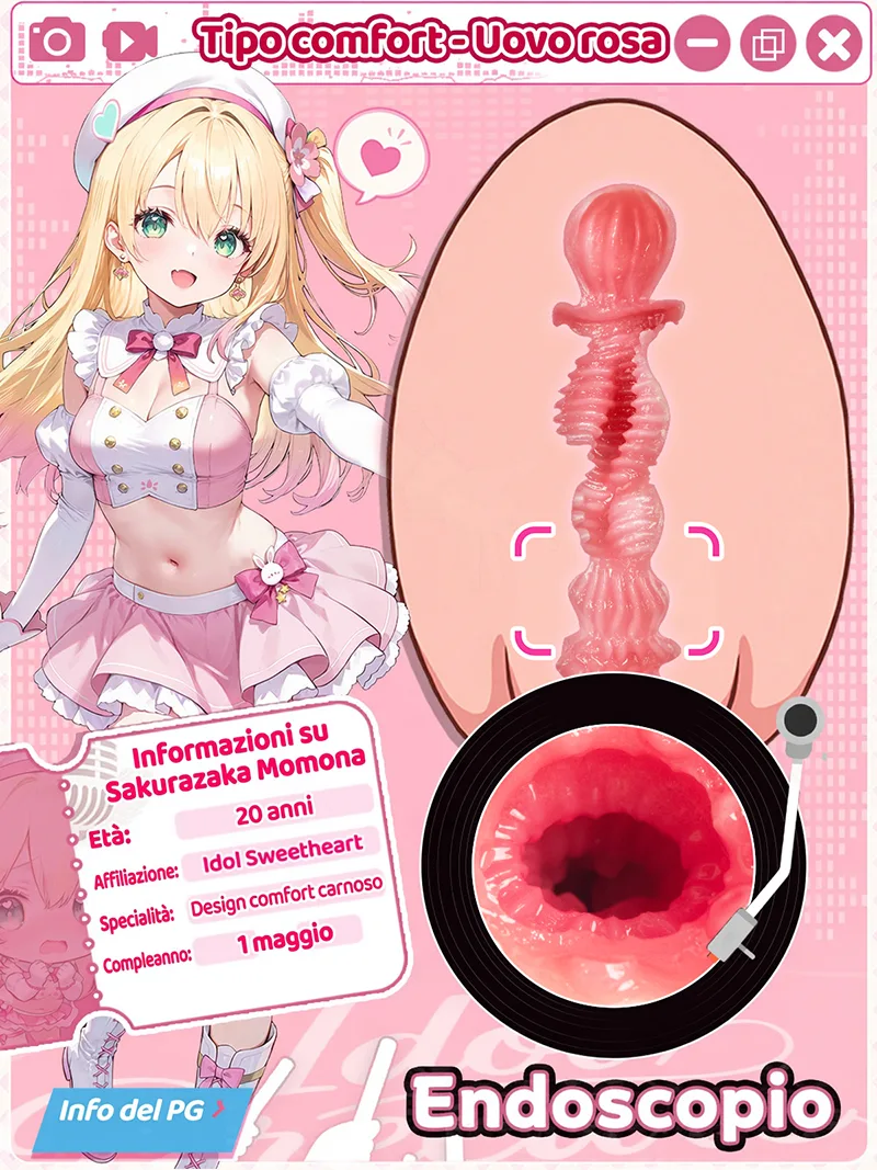 Sweet Egg Girl Masturbatore Uomo Onahole in TPE Morbido con Tre Texture - detail image 04
