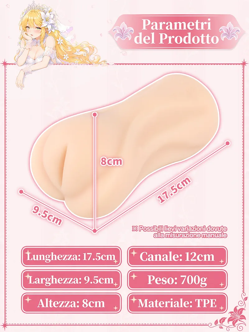 Masturbatore maschile tema sposa con membrana primo utilizzo, vagina artificiale in TPE morbido e canale profondo testurizzato - detail image 09