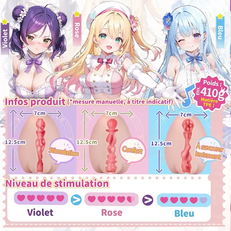 Sweet Egg Girl Masturbateur Homme Onahole TPE Doux avec Trois Textures product image 4