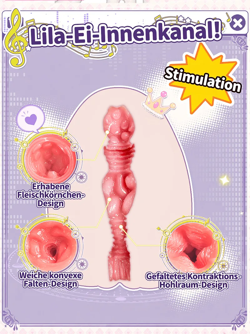 Sweet Egg Girl Männer Masturbator Onahole aus weichem TPE mit drei Texturen - detail image 09