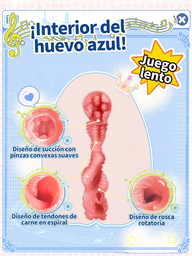Sweet Egg Girl Masturbador Masculino Onahole de TPE Suave con Tres Estilos Texturizados - detail image 07