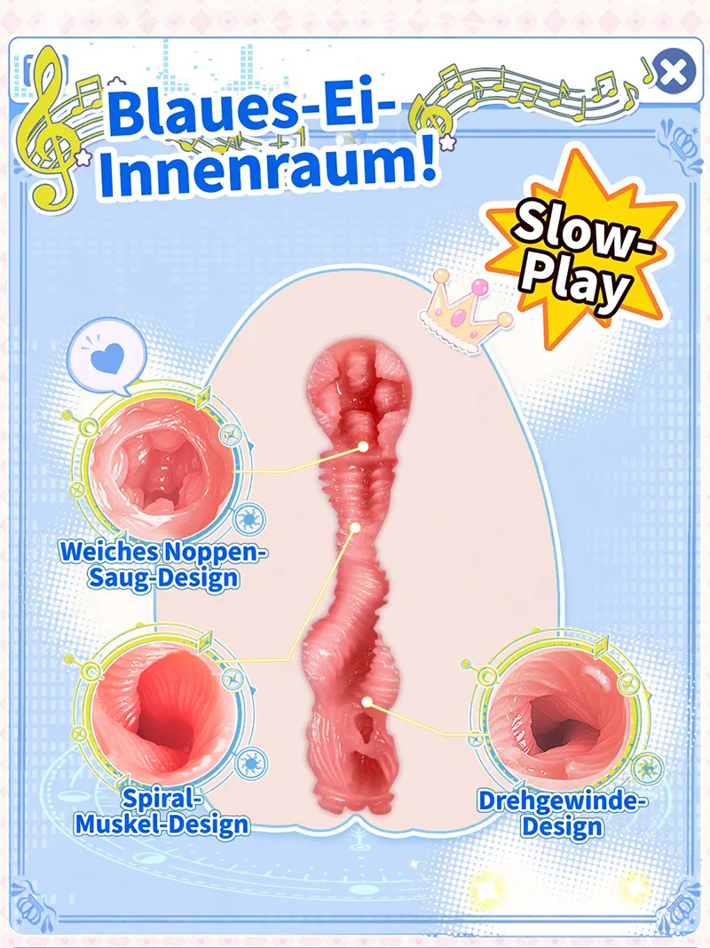 Sweet Egg Girl Männer Masturbator Onahole aus weichem TPE mit drei Texturen - detail image 07