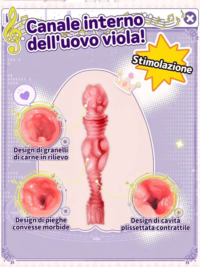 Sweet Egg Girl Masturbatore Uomo Onahole in TPE Morbido con Tre Texture - detail image 09