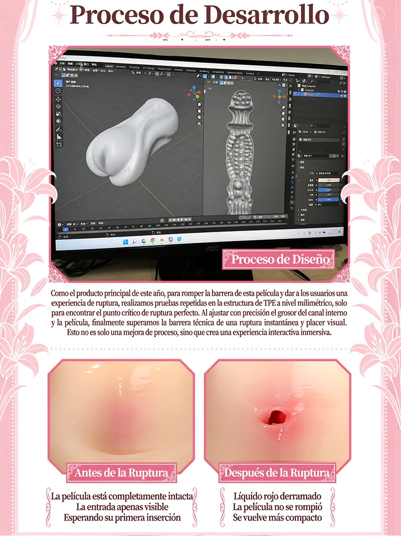 Masturbador masculino de anime nupcial con membrana de primer uso, vagina artificial de TPE suave y canal texturizado profundo - detail image 02