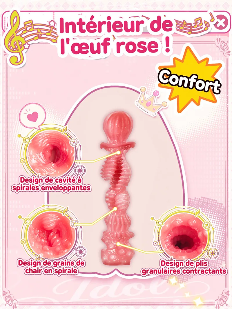 Sweet Egg Girl Masturbateur Homme Onahole TPE Doux avec Trois Textures - detail image 05