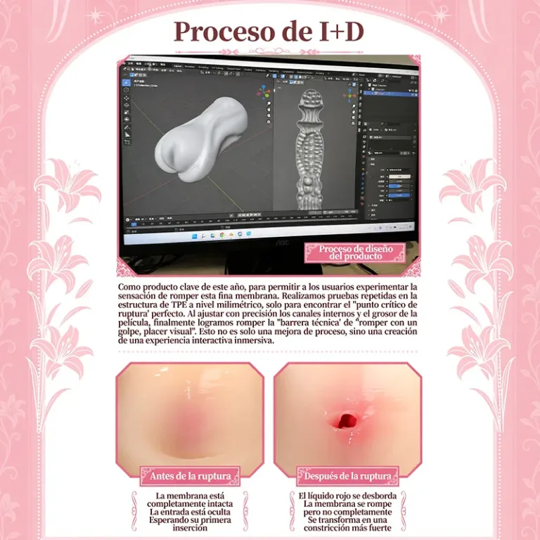 Masturbador masculino de anime nupcial con membrana de primer uso, vagina artificial de TPE suave y canal texturizado profundo product image 2