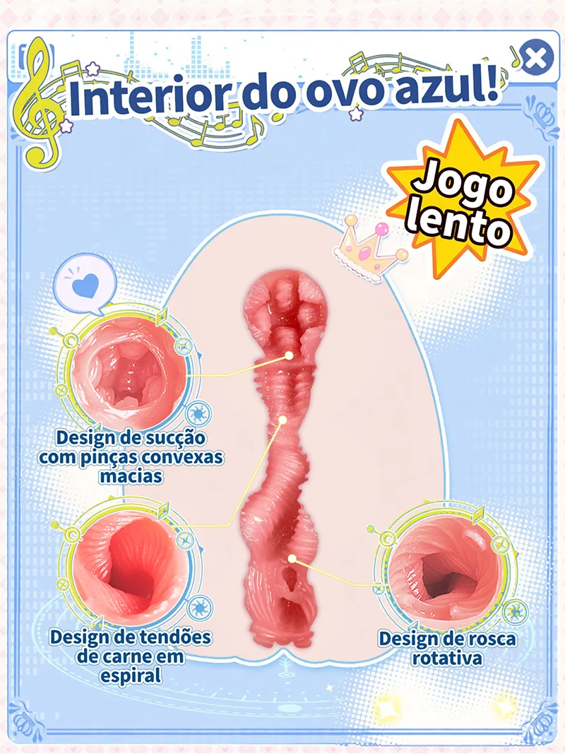 Sweet Egg Girl Masturbador Masculino Onahole em TPE Macio com Três Texturas - detail image 07