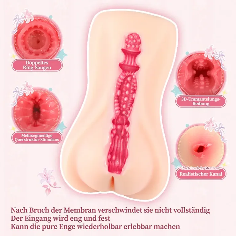 Herren-Masturbator im Braut-Anime-Design mit Membran für die erste Verwendung, weichem TPE und tiefem Texturkanal product image 4