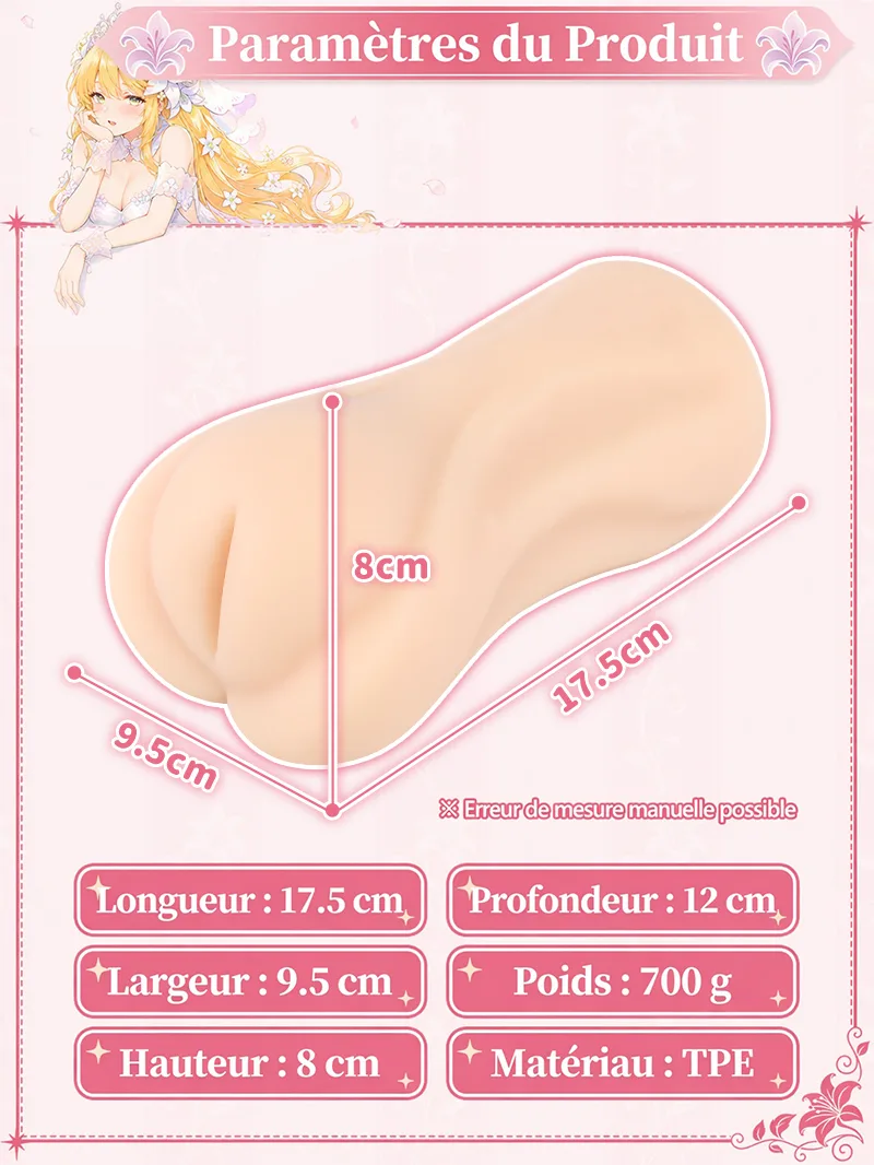 Masturbateur masculin thème mariée avec membrane première utilisation, vagin artificiel TPE souple et canal texturé profond - detail image 09