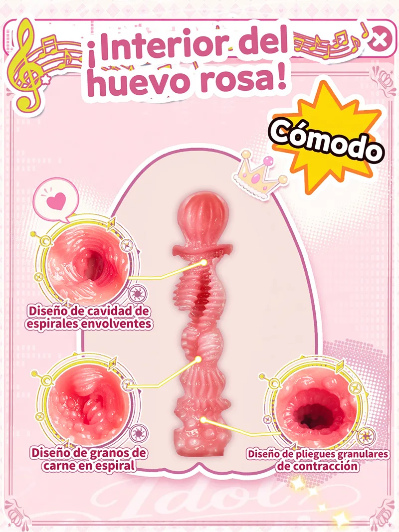 Sweet Egg Girl Masturbador Masculino Onahole de TPE Suave con Tres Estilos Texturizados - detail image 05