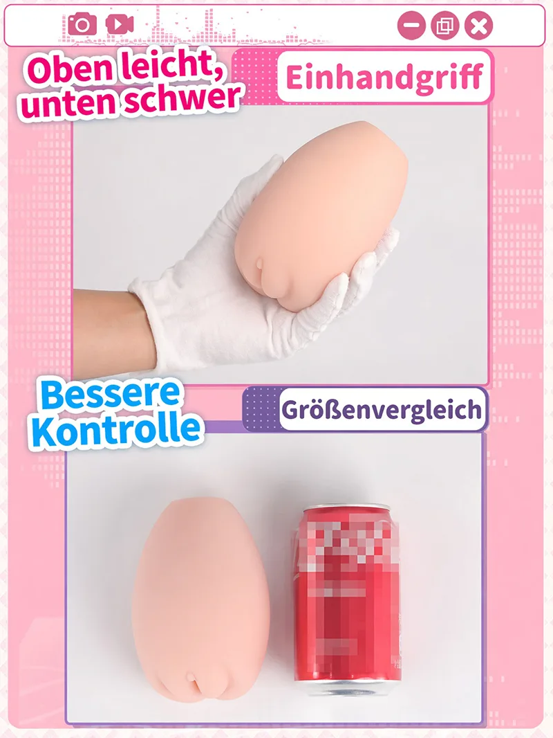 Sweet Egg Girl Männer Masturbator Onahole aus weichem TPE mit drei Texturen - detail image 11
