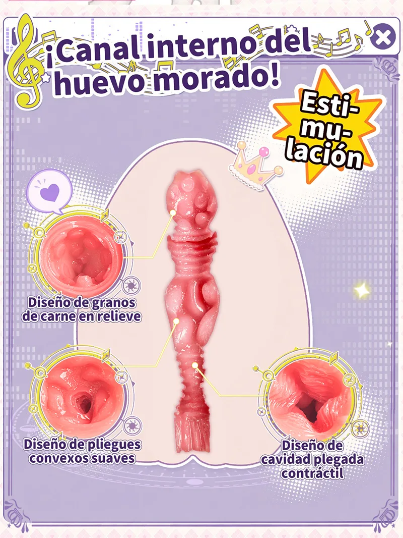 Sweet Egg Girl Masturbador Masculino Onahole de TPE Suave con Tres Estilos Texturizados - detail image 09