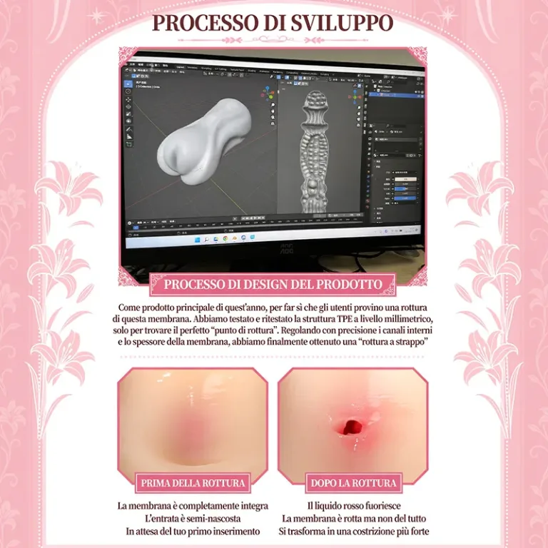 Masturbatore maschile tema sposa con membrana primo utilizzo, vagina artificiale in TPE morbido e canale profondo testurizzato product image 2
