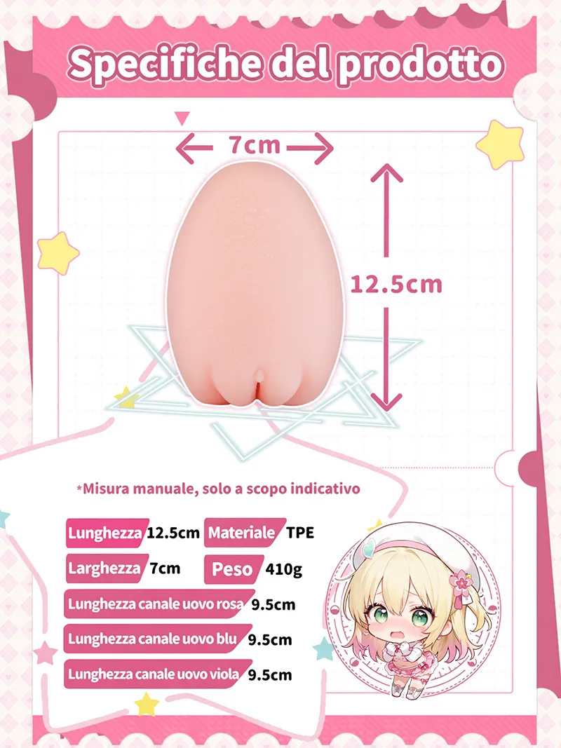 Sweet Egg Girl Masturbatore Uomo Onahole in TPE Morbido con Tre Texture - detail image 10