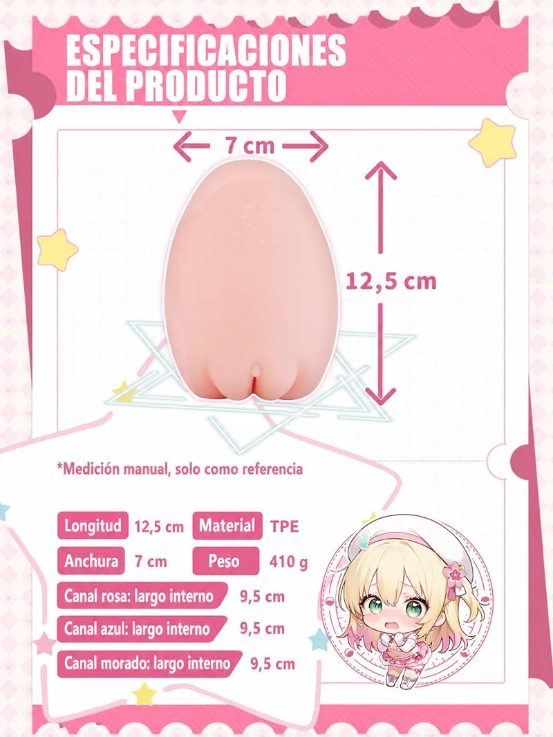 Sweet Egg Girl Masturbador Masculino Onahole de TPE Suave con Tres Estilos Texturizados - detail image 10