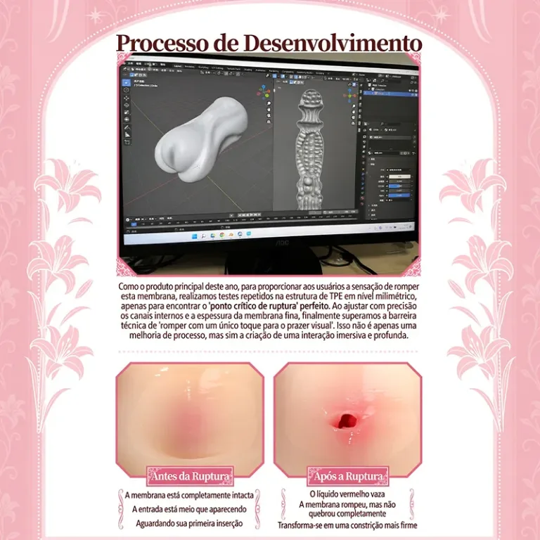 Masturbador masculino tema noiva com membrana de primeiro uso, vagina artificial em TPE macio e canal profundo texturizado product image 2