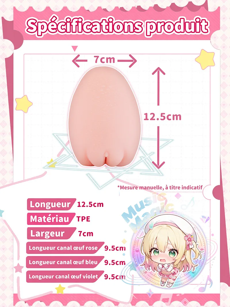 Sweet Egg Girl Masturbateur Homme Onahole TPE Doux avec Trois Textures - detail image 10