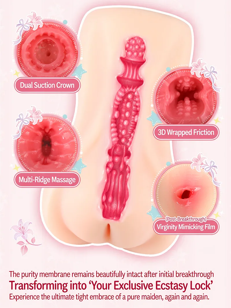 Bridal Theme Anime Onahole Male Masturbator Soft TPE Artificial Vagina Pocket Pussy with Deep Textured Channel - detail image 04