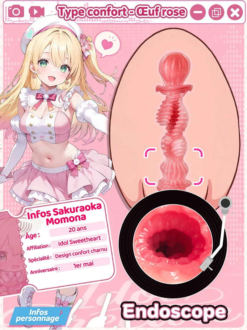 Sweet Egg Girl Masturbateur Homme Onahole TPE Doux avec Trois Textures - detail image 04