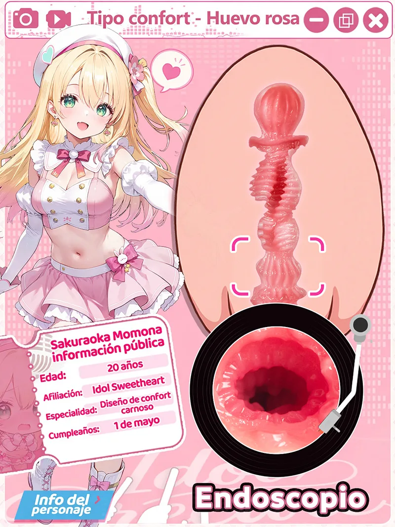 Sweet Egg Girl Masturbador Masculino Onahole de TPE Suave con Tres Estilos Texturizados - detail image 04
