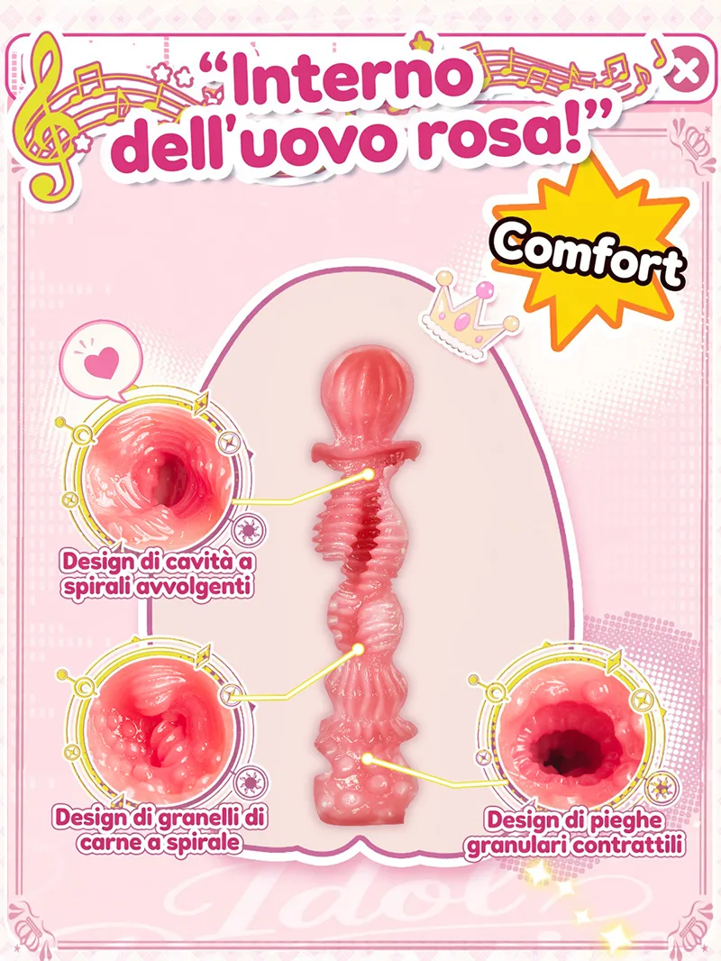Sweet Egg Girl Masturbatore Uomo Onahole in TPE Morbido con Tre Texture - detail image 05