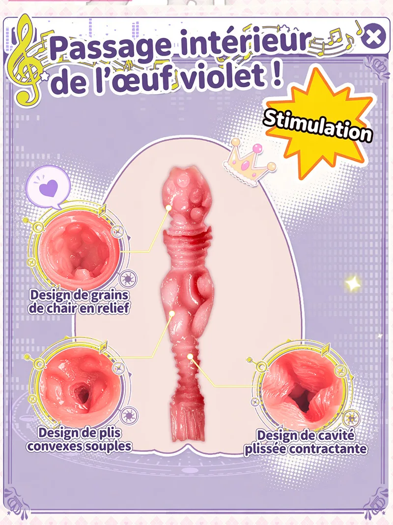 Sweet Egg Girl Masturbateur Homme Onahole TPE Doux avec Trois Textures - detail image 09