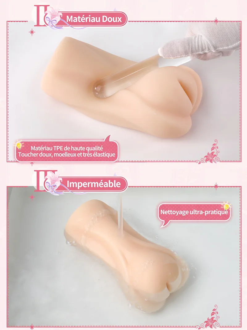 Masturbateur masculin thème mariée avec membrane première utilisation, vagin artificiel TPE souple et canal texturé profond - detail image 07