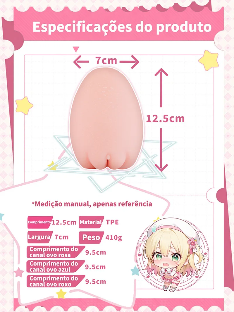 Sweet Egg Girl Masturbador Masculino Onahole em TPE Macio com Três Texturas - detail image 10