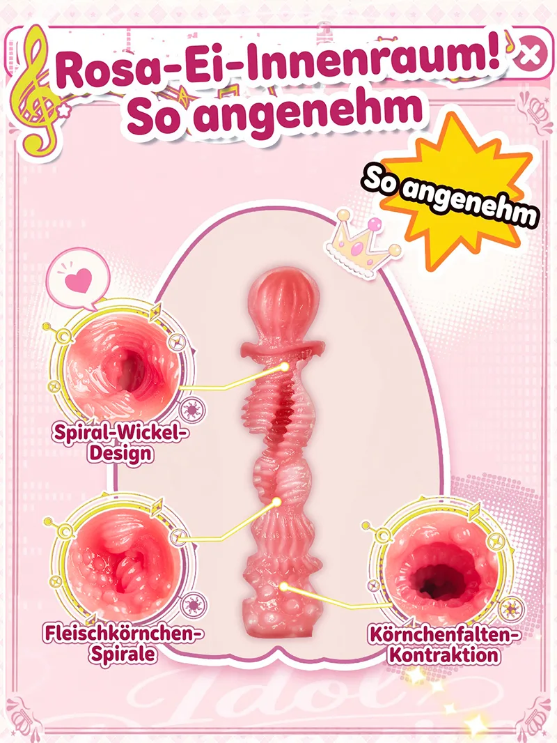 Sweet Egg Girl Männer Masturbator Onahole aus weichem TPE mit drei Texturen - detail image 05