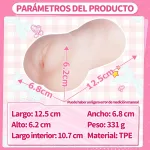Ver Masturbador Masculino Anime Forma de Glúteos TPE Suave Vagina Artificial Onahole Canal de 3 Zonas, imagen 8