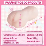 Ver Masturbador Masculino Anime Formato de Bumbum TPE Macio Vagina Artificial Onahole Canal 3 Zonas, imagem 8