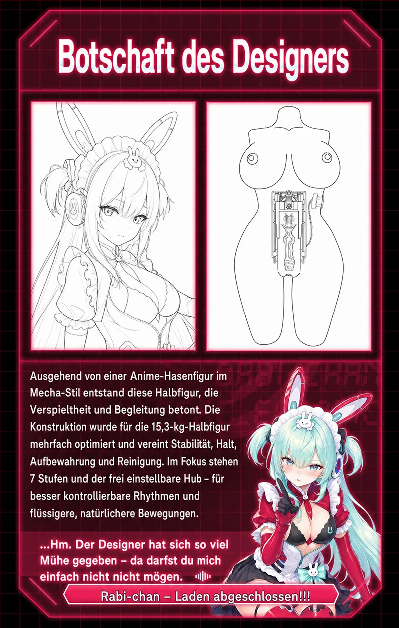 Rabbi-Chan Elektrische Teleskop Unterkörper Liebespuppe 7 Modi Doppel Motor TPE Körper - detail image 03