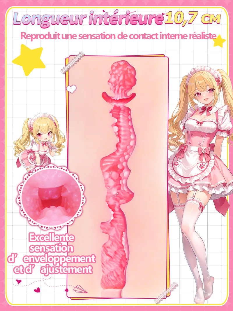 Masturbateur Homme Anime Forme Fesses TPE Doux Vagin Artificiel Onahole Canal Texturé 3 Zones - detail image 03