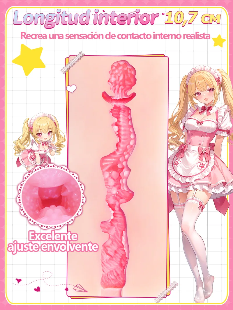 Masturbador Masculino Anime Forma de Glúteos TPE Suave Vagina Artificial Onahole Canal de 3 Zonas - detail image 03