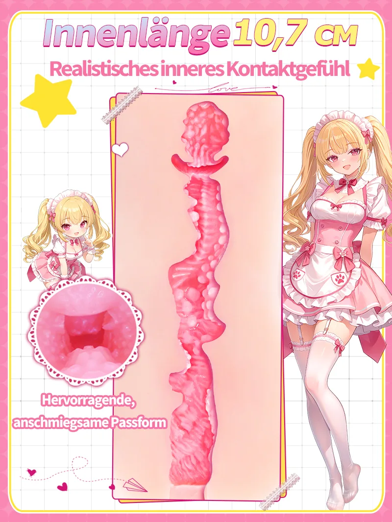 Anime Po Form Männer Masturbator Weiches TPE Künstliche Vagina Onahole mit 3-Zonen Strukturkanal - detail image 03