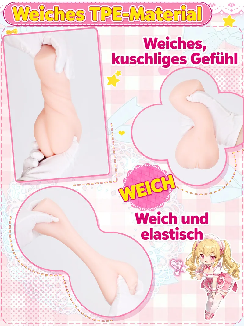 Anime Po Form Männer Masturbator Weiches TPE Künstliche Vagina Onahole mit 3-Zonen Strukturkanal - detail image 05