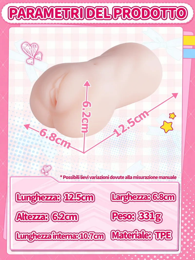 Masturbatore Uomo Anime Forma Sedere TPE Morbido Vagina Artificiale Onahole Canale a 3 Zone - detail image 07