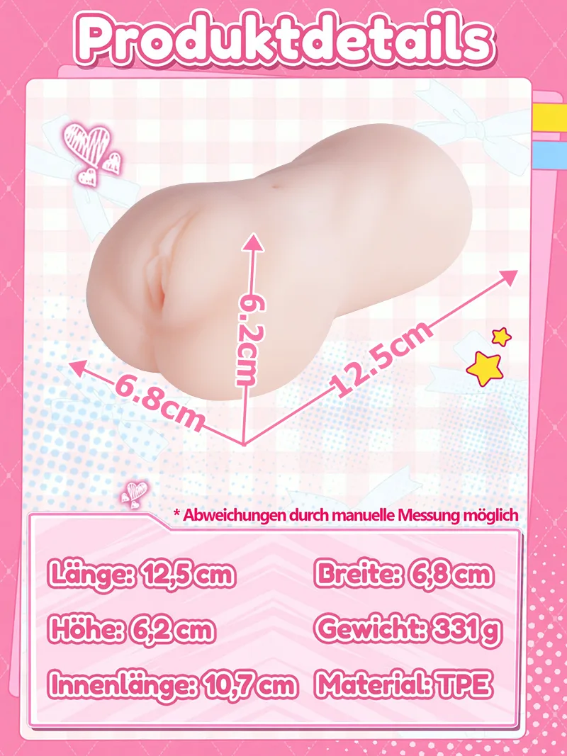 Anime Po Form Männer Masturbator Weiches TPE Künstliche Vagina Onahole mit 3-Zonen Strukturkanal - detail image 07