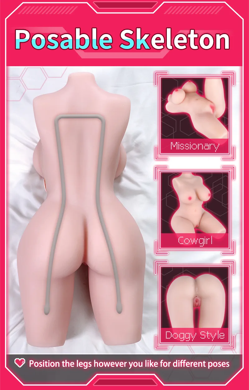 Rabbi-Chan Electric Telescopic Lower Torso Sex Doll 7 Modes Dual Motor Realistic TPE Body - detail image 10