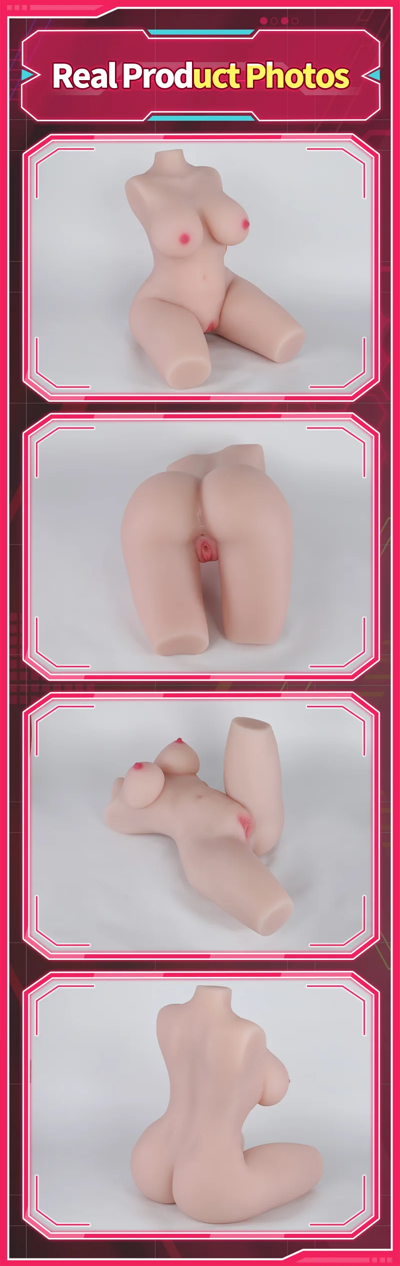 Rabbi-Chan Electric Telescopic Lower Torso Sex Doll 7 Modes Dual Motor Realistic TPE Body - detail image 14