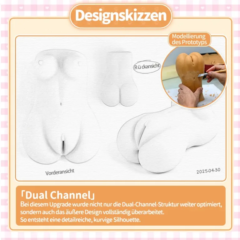 Weiche Zwei Loch Catgirl Männer Masturbator TPE Künstliche Vagina Anal Onahole Doppelkanal product image 4