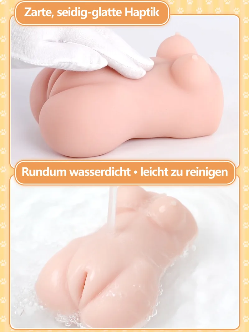 Weiche Zwei Loch Catgirl Männer Masturbator TPE Künstliche Vagina Anal Onahole Doppelkanal - detail image 08