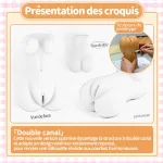 Voir Catgirl Deux Orifices Masturbateur Homme TPE Doux Vagin Artificiel Anal Onahole Double Canal, image 5