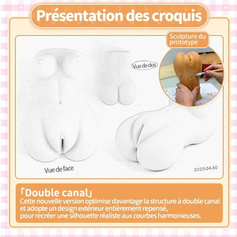 Catgirl Deux Orifices Masturbateur Homme TPE Doux Vagin Artificiel Anal Onahole Double Canal product image 4