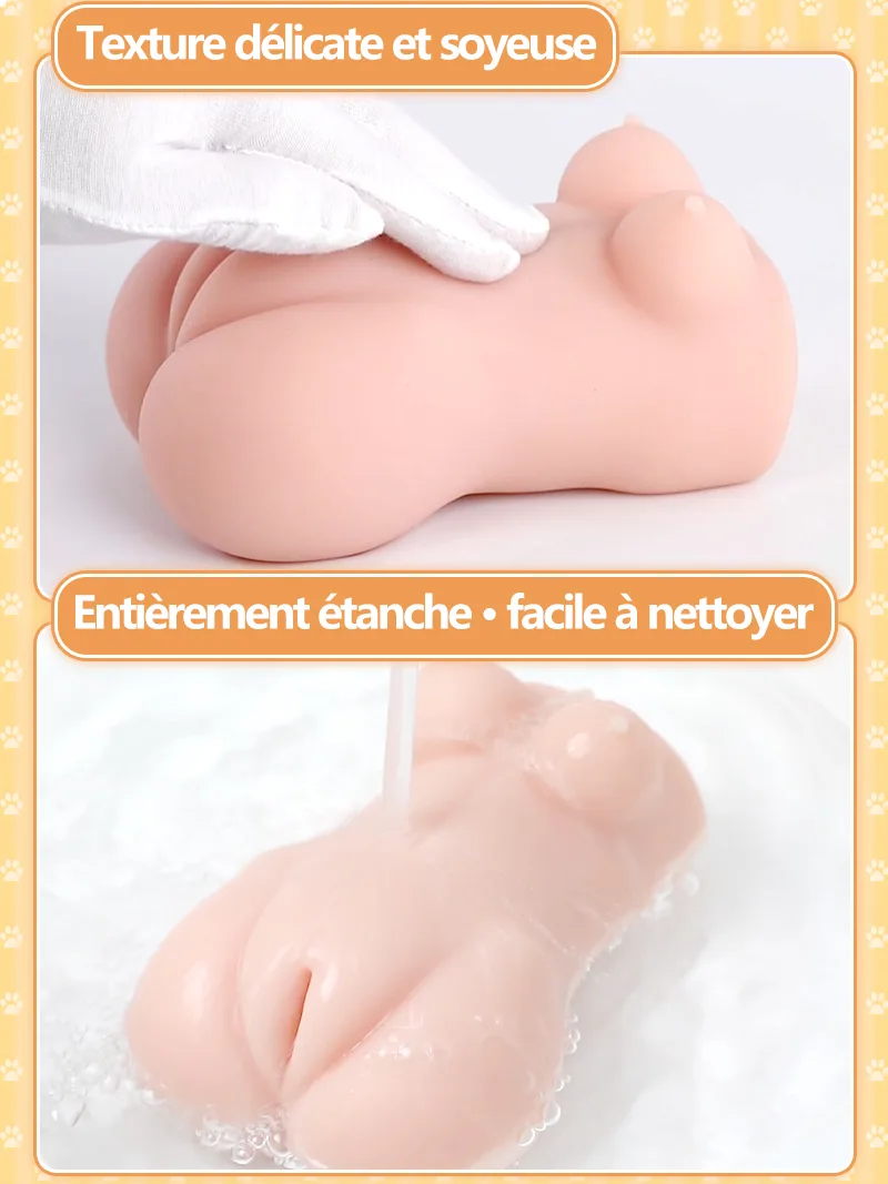 Catgirl Deux Orifices Masturbateur Homme TPE Doux Vagin Artificiel Anal Onahole Double Canal - detail image 08