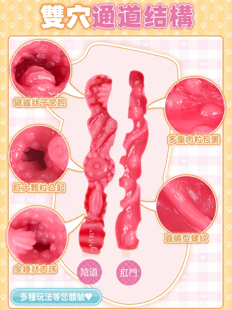 奢姬 雙穴貓娘飛機杯 男性自慰器 柔軟TPE仿真陰道 後庭雙通道 - detail image 03