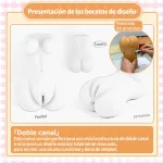 Ver Catgirl Doble Orificio Masturbador Masculino TPE Suave Vagina Artificial Anal Onahole Dos Canales, imagen 5