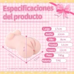 Ver Catgirl Doble Orificio Masturbador Masculino TPE Suave Vagina Artificial Anal Onahole Dos Canales, imagen 11